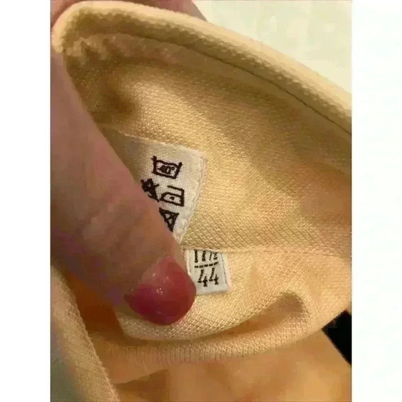 Ingram Mens Orange 100% Cotton Long Sleeve Button Up Shirt Made In Italy 17.5/44 - Picture 11 of 11